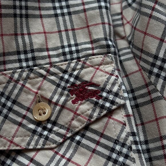 Burberry Blue Label Women's Plaid Button-Up Shirt - Size 38 (US 4-6) - Picture 9 of 12